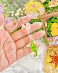 Pascal Mickey Balloon See Through Acrylic Keychain/ Tangled Rapunzel Mickey Disney accessory decor wall hanging backpack Purse Charm