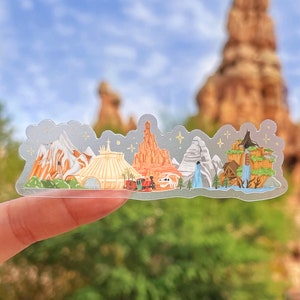 Mountains Are Calling Landmarks Transparent Laptop Sticker/ Disney hidden Mickey decal cell phone planner  water bottle