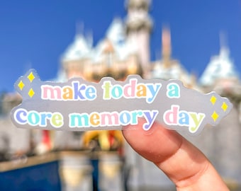 Make Today A Core Memory Day Transparent Disney Laptop Sticker/ Inside Out Positivity Happy Mickey Inspo decal phone planner water bottle