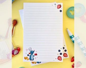 Little Chef Memo Notepad/ 50 sheets grid dot bullet journal/ Recipe Grocery List Disney planner paper scrapbook stationery notebook supplies