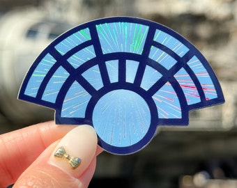 Hyperspace Holographic Sticker/ Star Wars Millennium Falcon Space Travel Disney Laptop Sticker