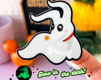 Adesivo Zero Ghost Dog: Brilha no escuro, adesivo de vinil à prova d'água
