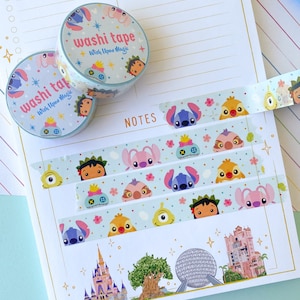 Stitch Cutie Washi Tape/ Lilo Angel Ohana Aloha floral planner bujo scrapbook washi tape sticker