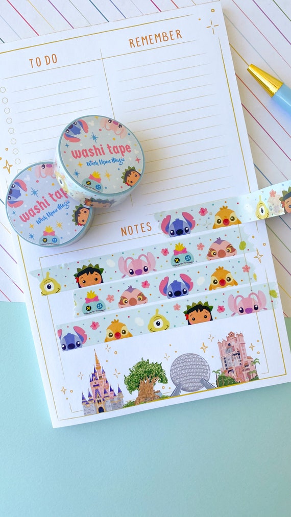 Stitch Cutie Washi Tape/ Lilo Angel Ohana Aloha floral planner bujo  scrapbook washi tape sticker