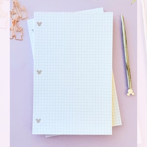 Hidden Mickey Grid Paper Notepad: A5 Memo Stationary