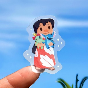 Lilo with Stitch and Scrump Plushie Disney Laptop Stickers/ Lilo and Stitch Ohana Aloha planner stationery decal water bottle cell phone