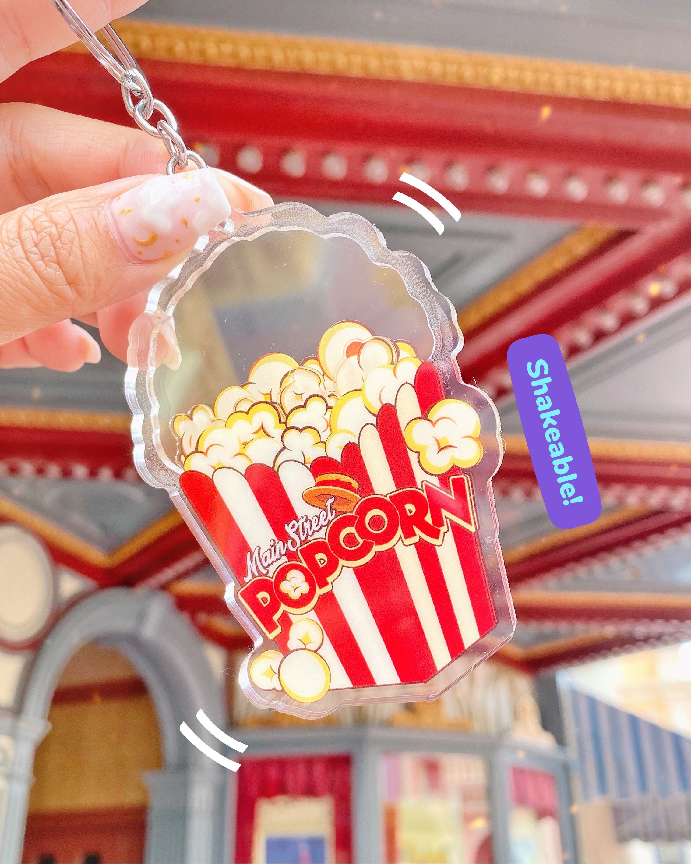 Main Street Popcorn Shaker Acrylic Keychain Hidden Mickey Etsy Australia