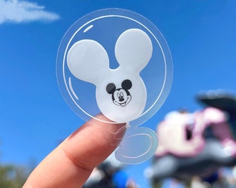 Mickey Burger Transparent Sticker Disney Disneyland Journal Planner Water Bottle Sticker