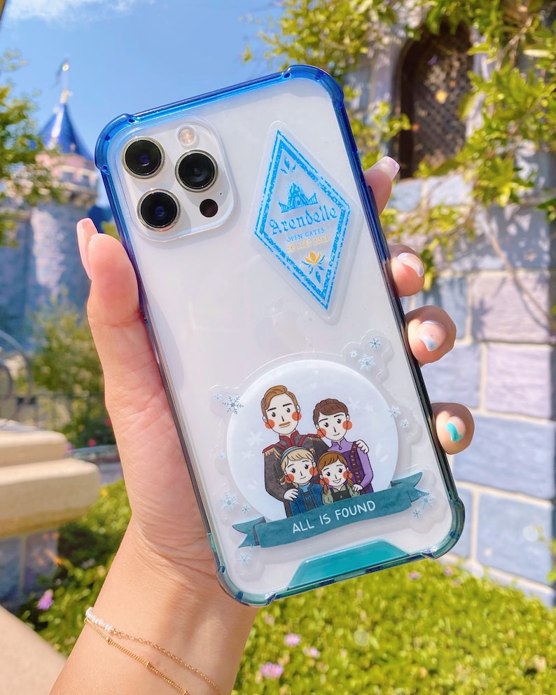 Adesivo trasparente Bruni Mickey Balloon Frozen Elsa Spirit / Decalcomania per custodia del telefono Disney, bottiglia d'acqua, decalcomania per laptop, regalo per lei immagine 6