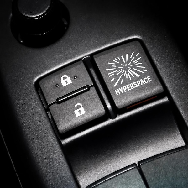 Hyperspace Car Blank Button Transfer Sticker (Waterproof Vinyl)
