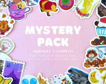 Mystery 8 Sticker Pack/ Disney surprise stickers for laptop/ water bottle bullet journal planner sticker pack set/ food dole whip