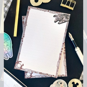 Falcon Datapad Notatnik/ Star Wars/ 50 arkuszy memo grid dot bullet journal/ Disney planner papier scrapbooking artykuły piśmiennicze notatnik