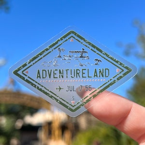 Adventureland Passport Stamp Collection Landmarks Transparent Laptop Stickers/ Disney Parks WDW Disneyland bujo bullet journal planner decal