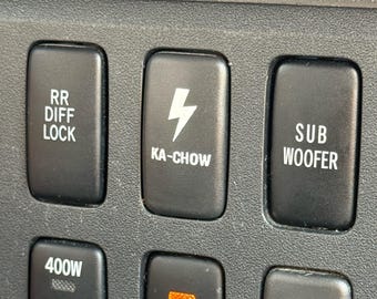 Ka-chow Car Blank Button Transfer Sticker (Waterproof Vinyl)