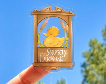 Snuggly Duckling Transparent Laptop Stickers/ Tangled Rapunzel bujo bullet journal planner decal water bottle