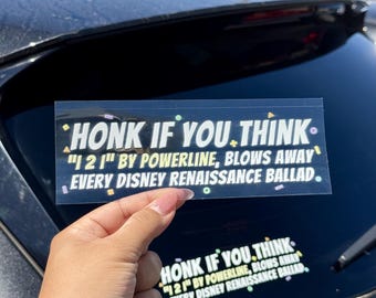 Honk for Powerline Transfer Sticker / Cars rear windshield sticker