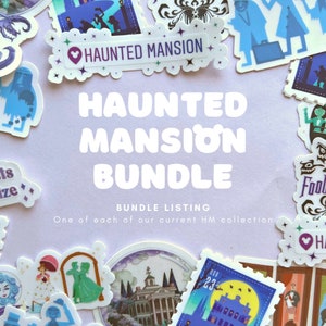 Haunted Mansion Sticker Bundle collection (8 stickers)/ Grim Grinning Ghosts Madame Leota decal cell phone planner  water bottle