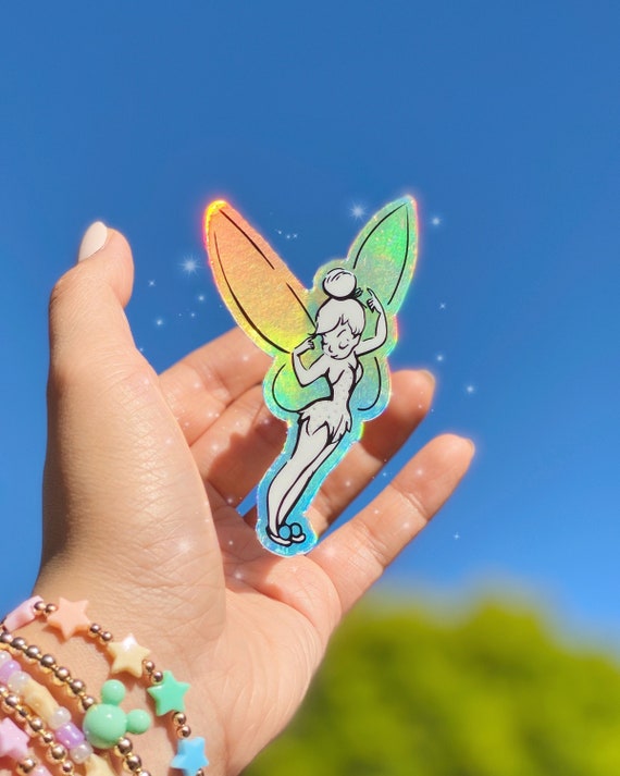 Tinkerbell Holographic Sticker/ Peter Pan Neverland Disney Laptop