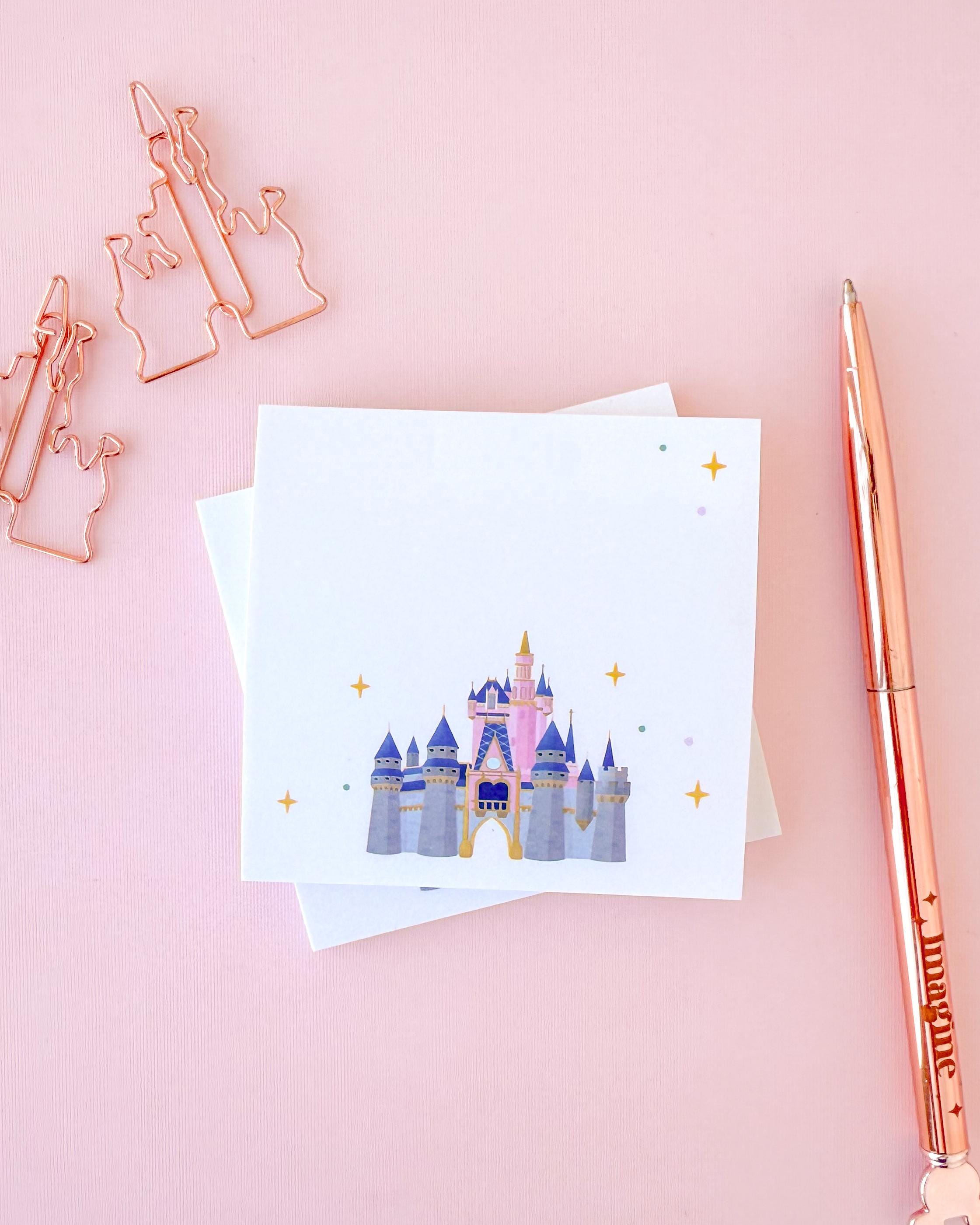 Cinderella Castle WDW Post It/ Disney Parks 50 sheets sticky note/ work desk stationery supplies/ teachers appreciation gift