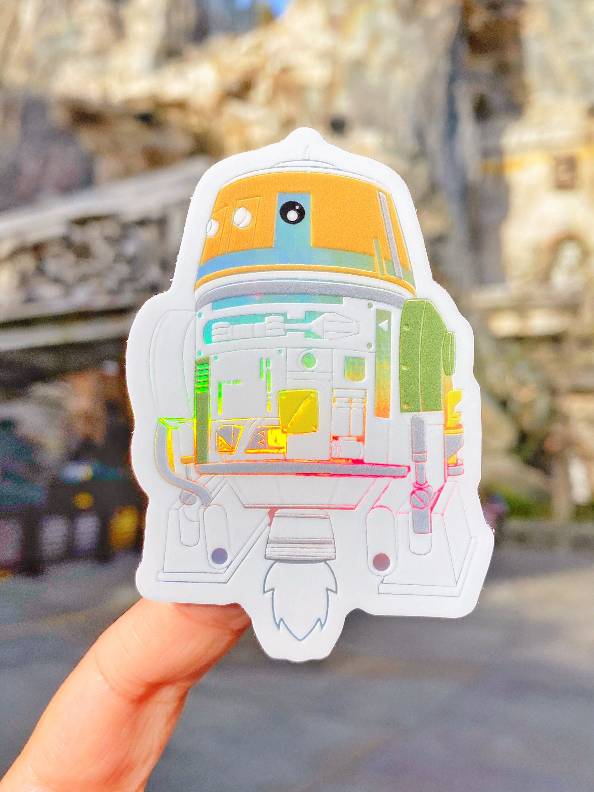 Chopper Holographic Droid Sticker/ Star Wars Disney Laptop Stickers ...