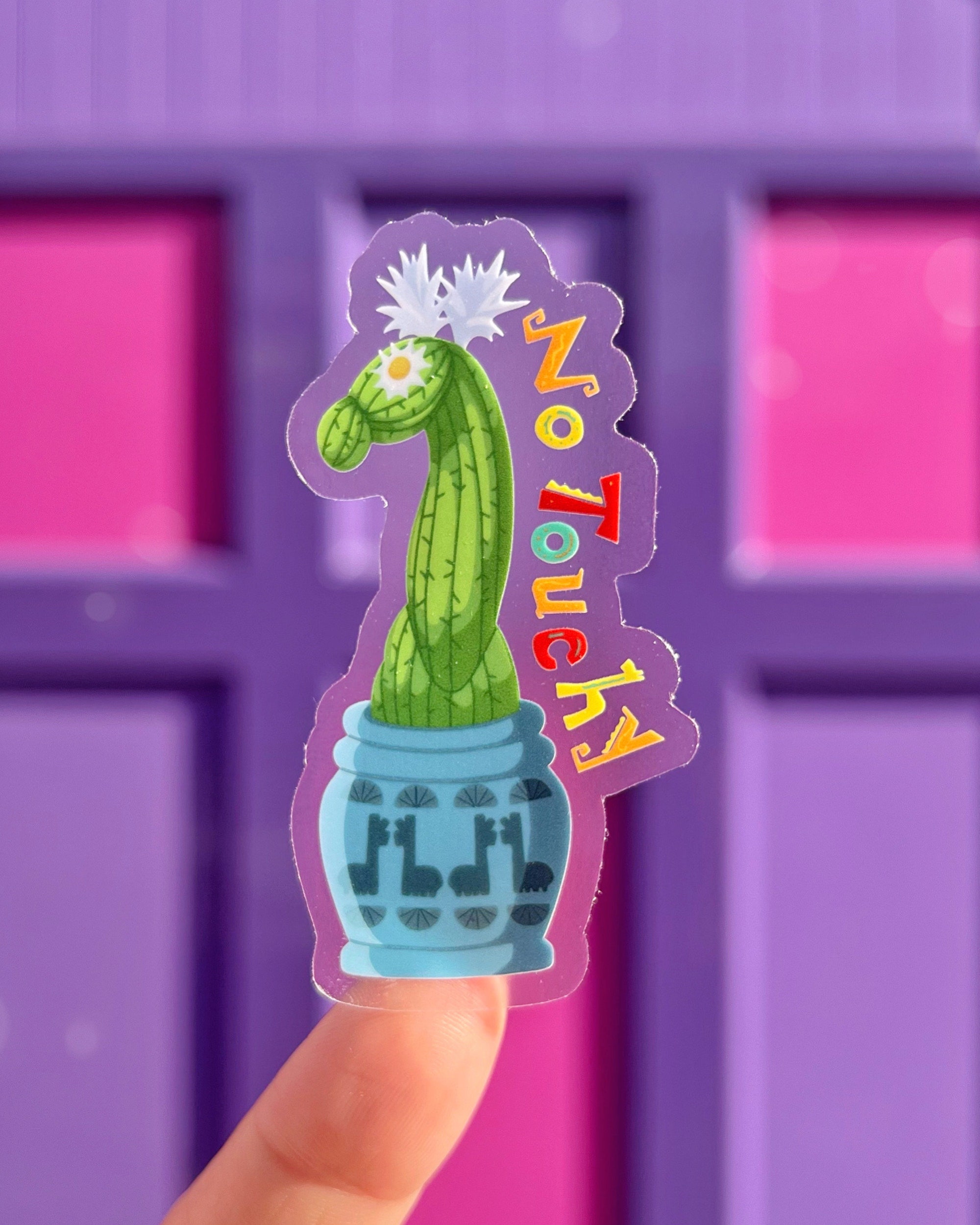 Discover Llama Cactus No Touchy! Transparent Sticker/ Disney  sticker