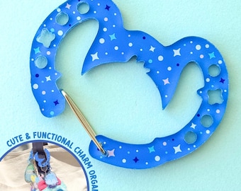 Stitch Carabiner Charm Clip/ Classic Mickey Minnie Acrylic Keychain Organizer/ Fish Extender Stocking Stuffer Gift for Disney Lover
