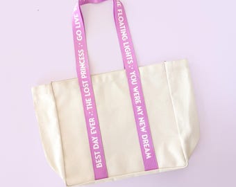 The Lost Princess Canvas Tote Bag/ Rapunzel Themed Extra Large Reusable Eco Friendly Book Bag For Disney Fan