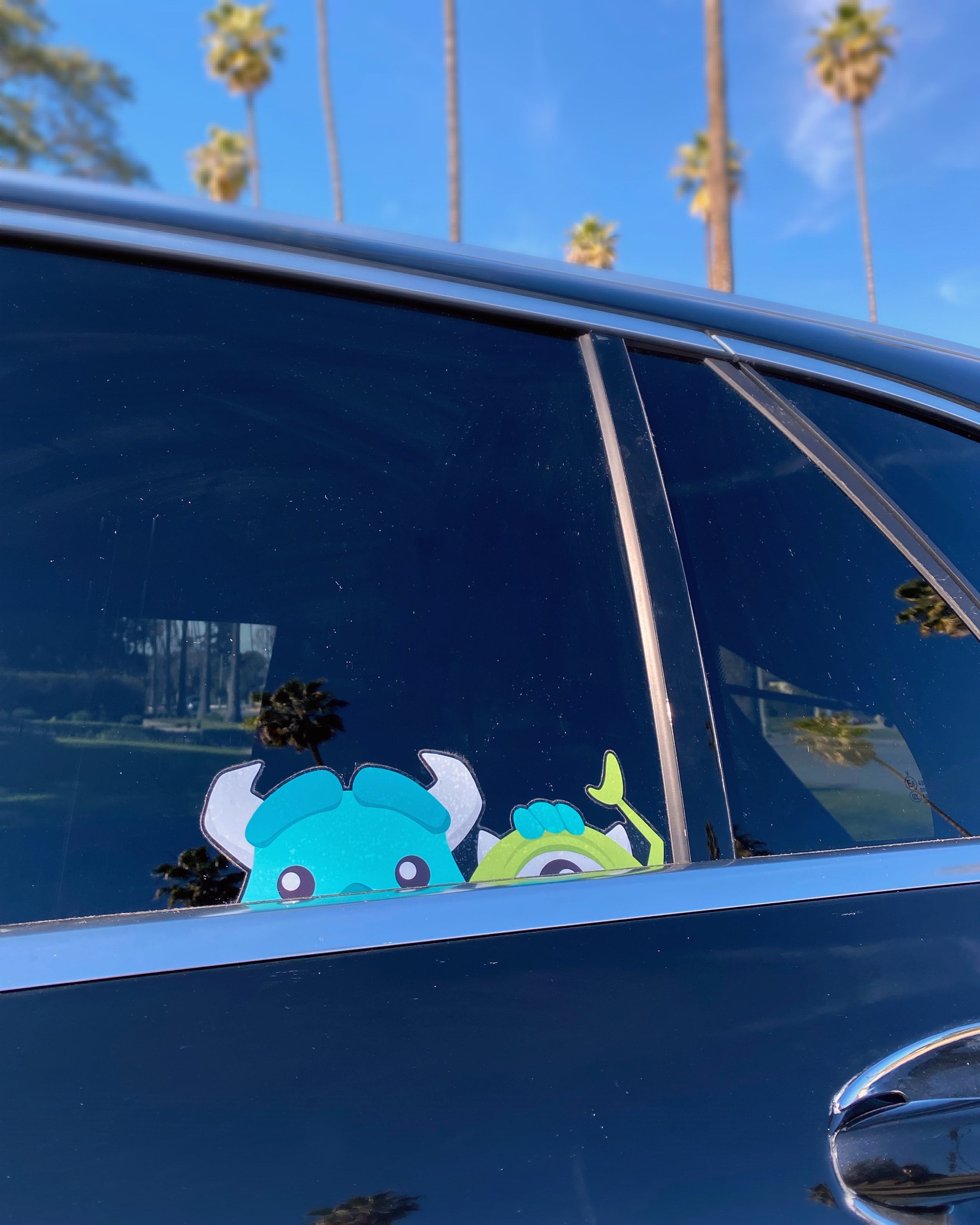 Sully Window Sticker Mike & Sully Peeker Transparent Car Decal/ Monsters Inc Peekaboo Window ...
