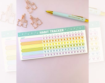 2 Week Habit Tracker Progress Notepad/ Magical Hidden Mickey Goal Setting Planner Home Gym Food Diet Lifestyle Work Checklist Organizer