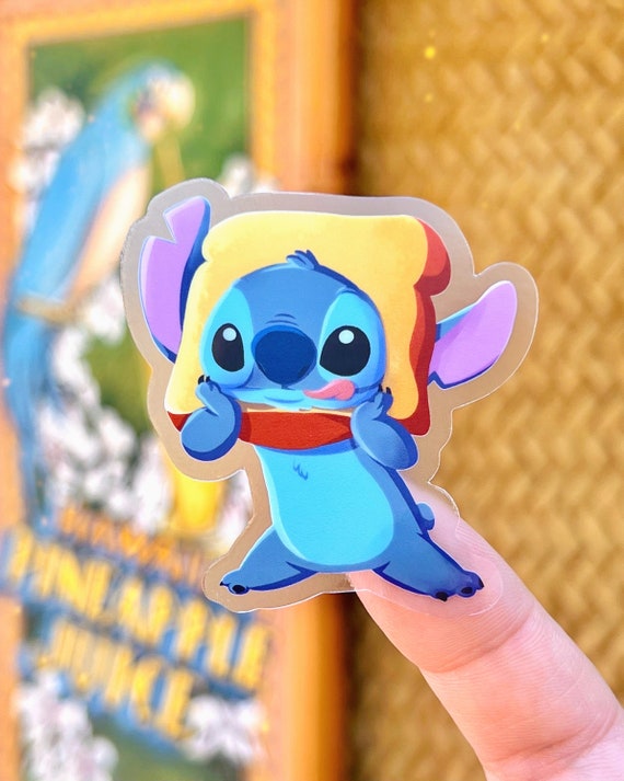 Hungry Stitch Bread Face Transparent Disney Laptop Stickers / Lilo et Stitch  Ohana Aloha planificateur papeterie décalcomanie bouteille deau téléphone  portable -  France