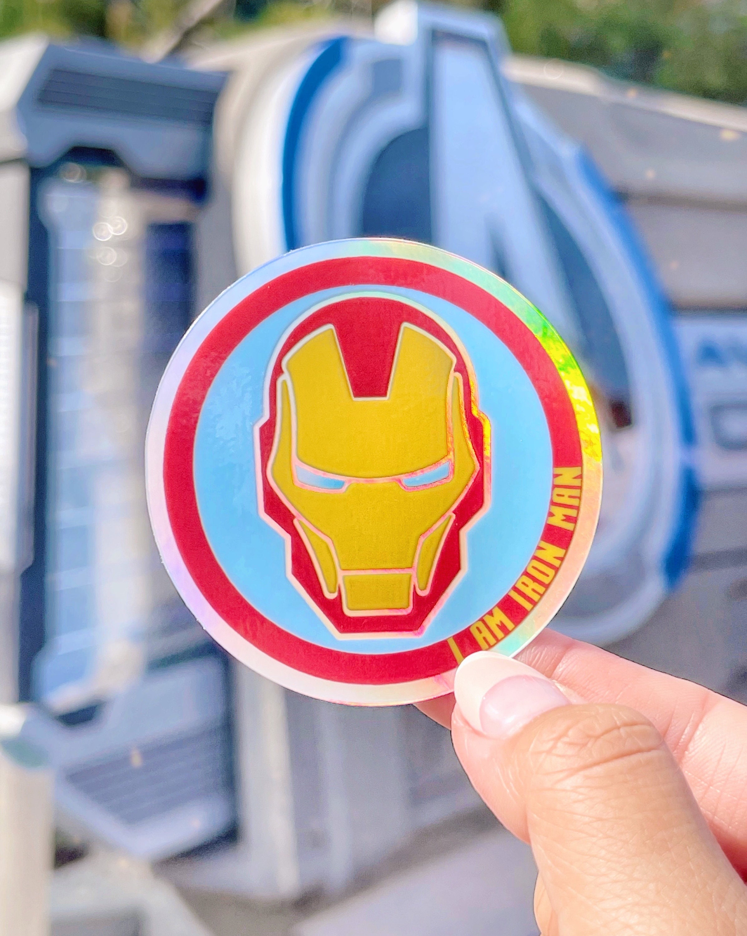 I Am Iron Man Holographic Sticker - Tony Stark Helmet, Marvel Decal - Etsy