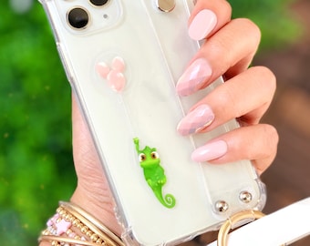 Pascal Mickey Balloon Rapunzel Tangled Transparent phone Stickers/ Disney water bottle laptop car decal