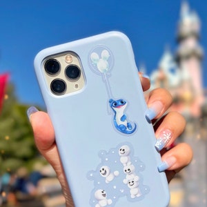 Adesivo trasparente Bruni Mickey Balloon Frozen Elsa Spirit / Decalcomania per custodia del telefono Disney, bottiglia d'acqua, decalcomania per laptop, regalo per lei immagine 3