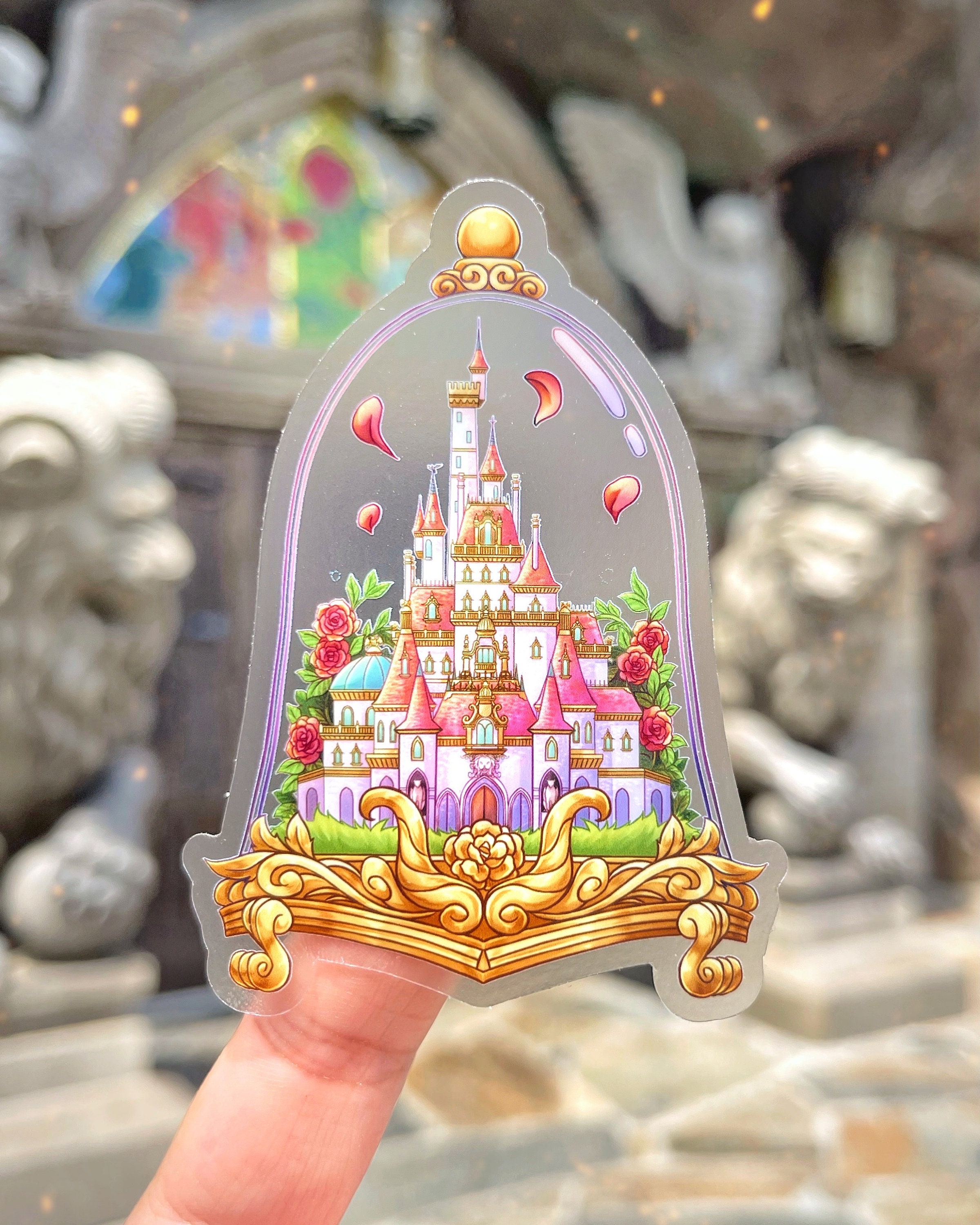ビーストキャッスルテラリウム透明ステッカー/美女と野獣ベルディズニーデカール/バレットジャーナルプランナーウォーターボトル - Etsy 日本, image size:2400x3000