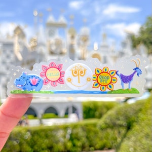 Small World Landmarks transparante laptop sticker/wijzerplaat sticker mobiele telefoon planner waterfles