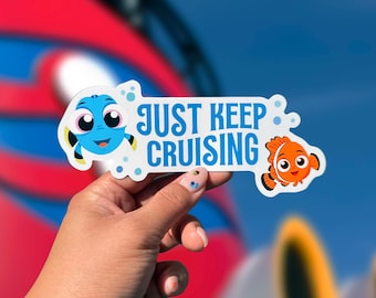 Just Keep Cruising Cruise Magnet/ Dory and Nemo Disney Stateroom Decor/ Fish Extender Gifts Door Car Accessory Kids Children Pixiedust