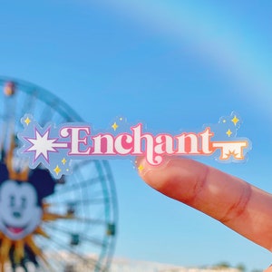 Enchant Key Annual Passholder Transparent Laptop Sticker/ Disneyland AP Disney planner water bottle souvenir cell phone decal