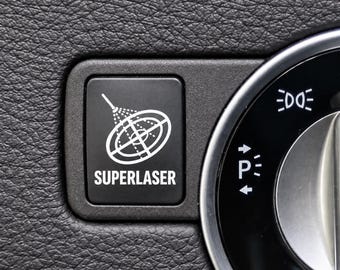 Death Star Superlaser Car Blank Button Transfer Sticker (Waterproof Vinyl)