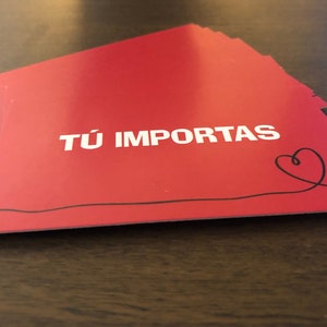 TU IMPORTAS - Cartões Você Importa em Espanhol (50, 100)
