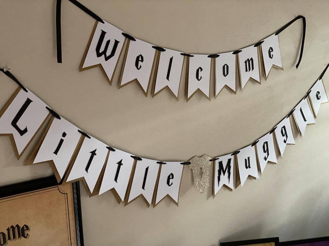 Welcome Little Muggle Banner Harry Potter Banner Harry Etsy