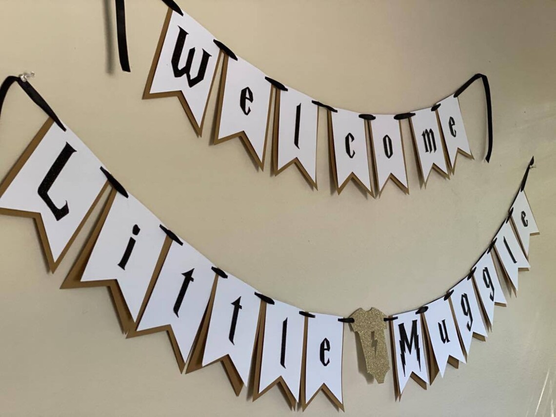 Welcome Little Muggle Banner Harry Potter Banner Harry Etsy