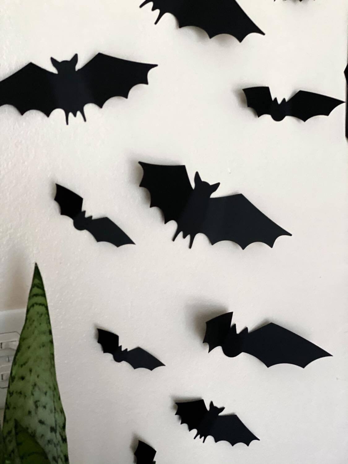 Halloween Black Bats Wall Decor Hanging Halloween Decor Etsy