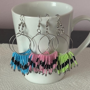 The Powerpuff Girls Circle Fringe Earrings