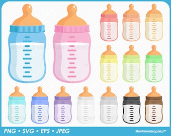 Download Baby Bottle Clipart Etsy