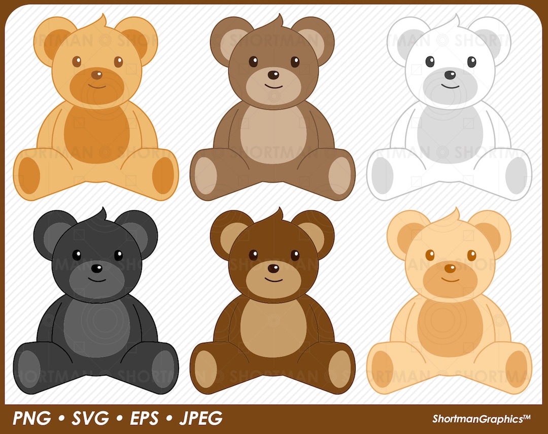 Teddy Bear SVG Teddy Bear Clipart Teddy Bear Jpeg Eps Png Svg - Etsy