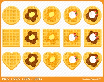 Waffle Clipart Etsy
