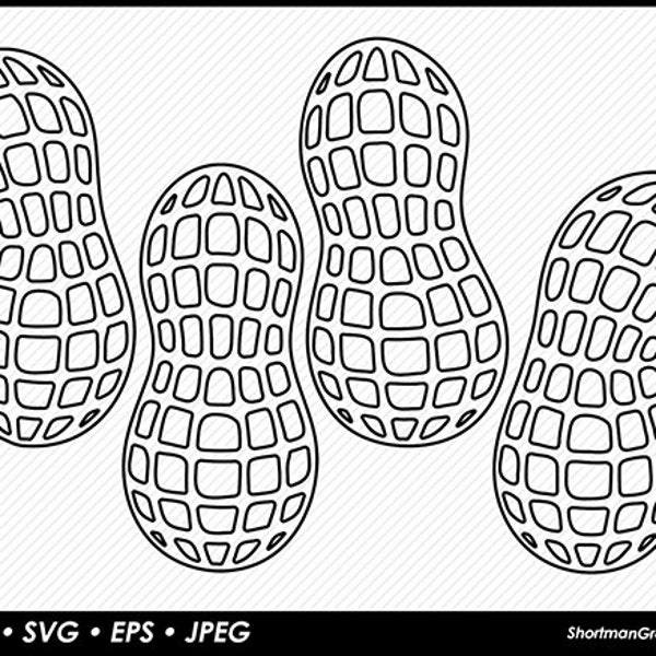 Peanut Outline Clipart - SVG PNG Download