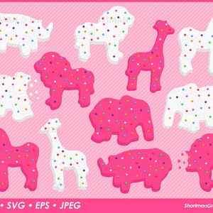 サーカス動物クラッカーのクリップアート - 動物クッキー - SVG PNG