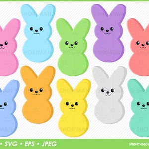 Bunny Peep clipart - Easter - SVG PNG