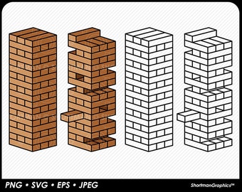 Clipart del gioco Torre in legno - Download PNG SVG